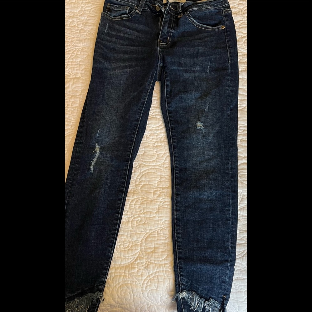 Womens KanCan frayed denim‎ jeans size 5/26 skinny